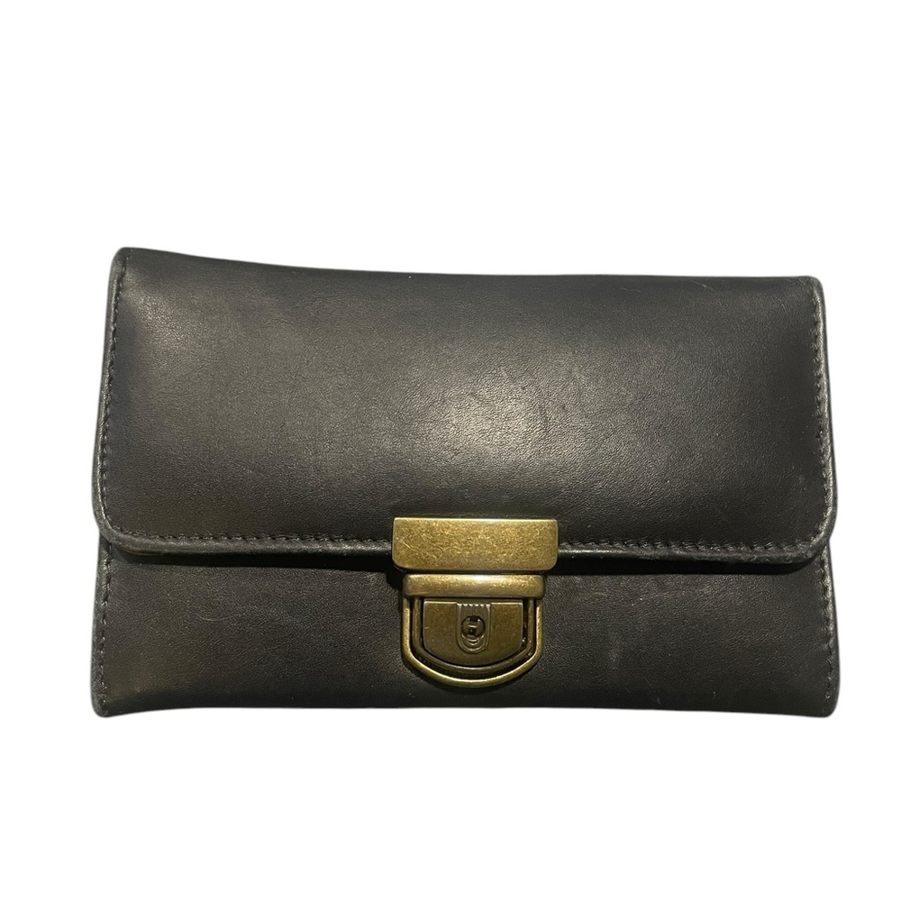 Beara Beara Women’s Black Leather 7x4” Wallet READ